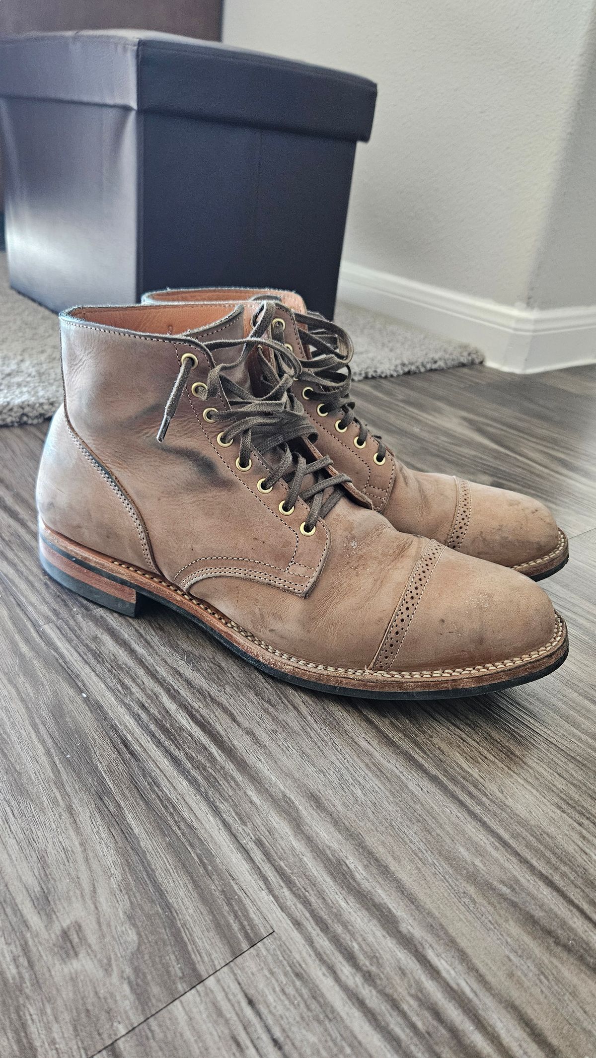 Photo by spicytakito on March 20, 2025 of the Viberg Service Boot BCT in Maryam Fango Vitello Calf.