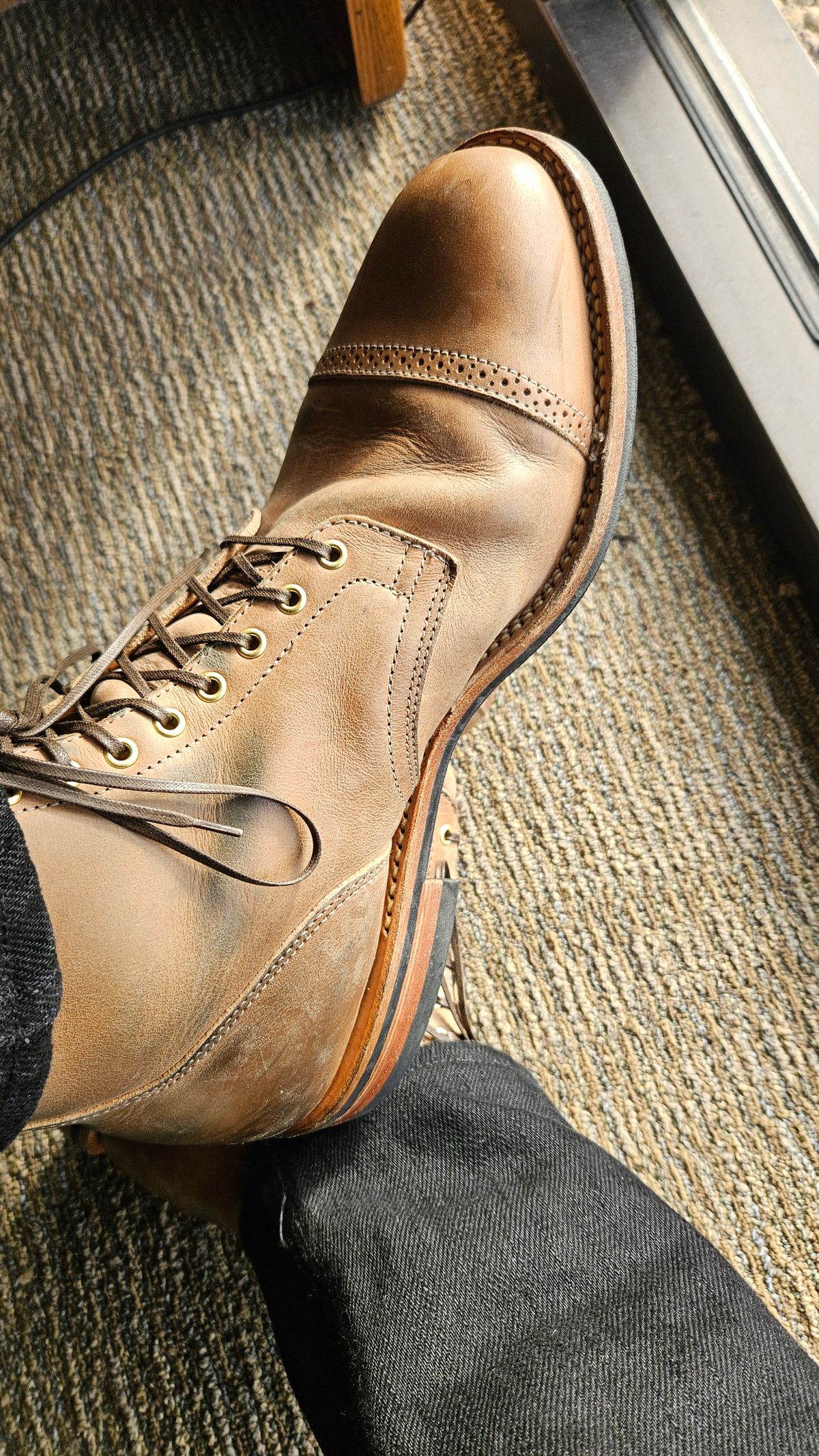 Photo by spicytakito on May 15, 2026 of the Viberg Service Boot BCT in Maryam Fango Vitello Calf.