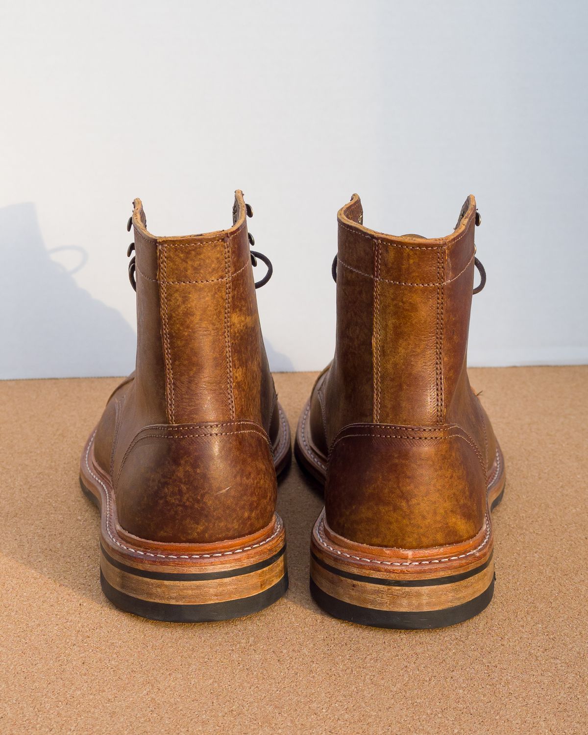 Photo by davehillsd on October 2, 2023 of the Oak Street Bootmakers Trench Boot in Badalassi Carlo Spiga Habana.