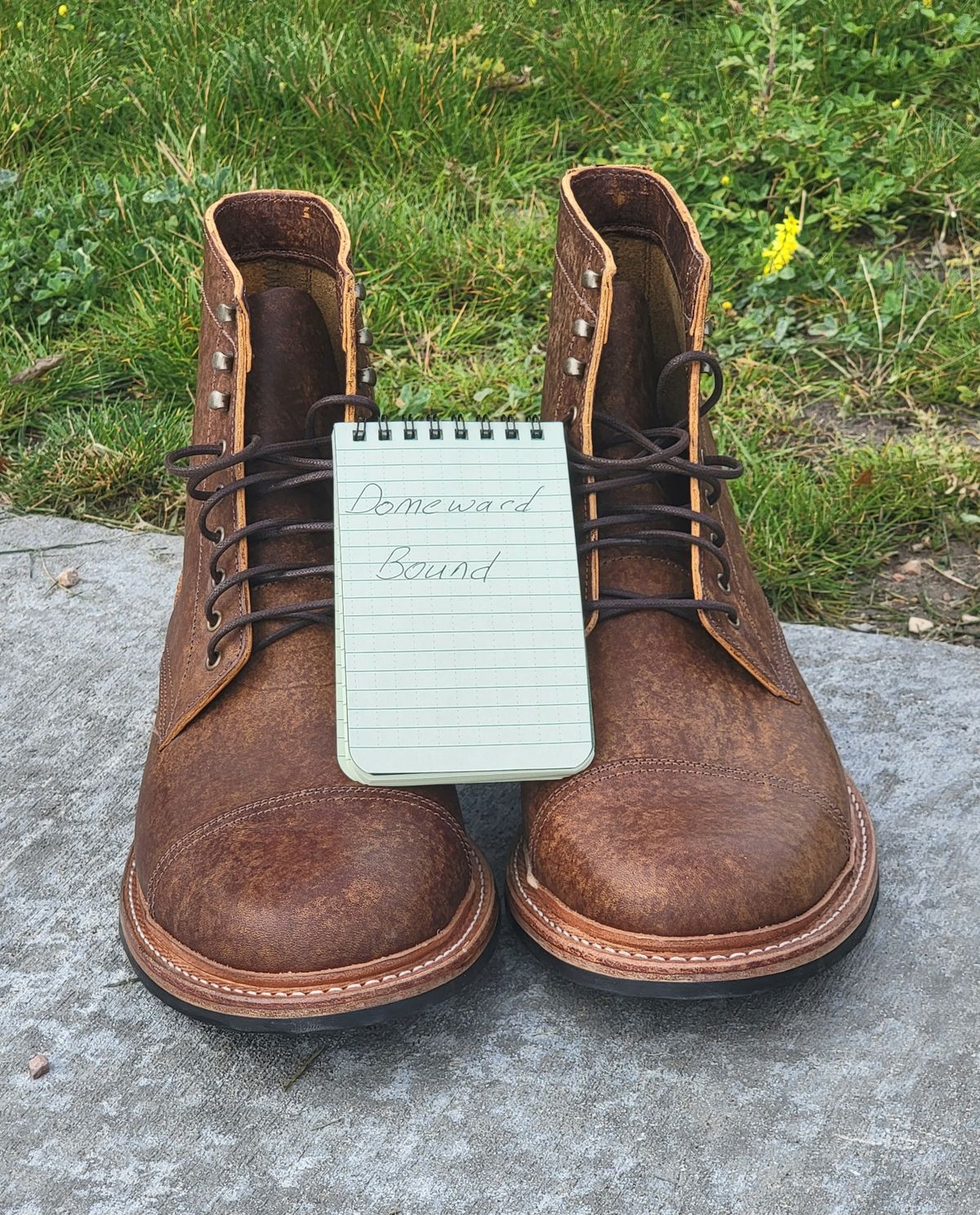 Photo by davehillsd on October 2, 2023 of the Oak Street Bootmakers Trench Boot in Badalassi Carlo Spiga Habana.
