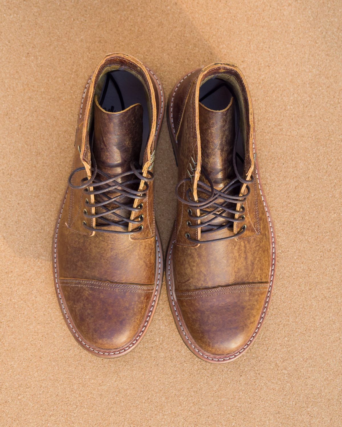 Photo by davehillsd on October 2, 2023 of the Oak Street Bootmakers Trench Boot in Badalassi Carlo Spiga Habana.