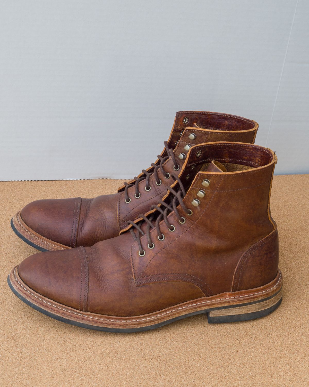 Photo by davehillsd on November 5, 2023 of the Oak Street Bootmakers Trench Boot in Badalassi Carlo Spiga Habana.