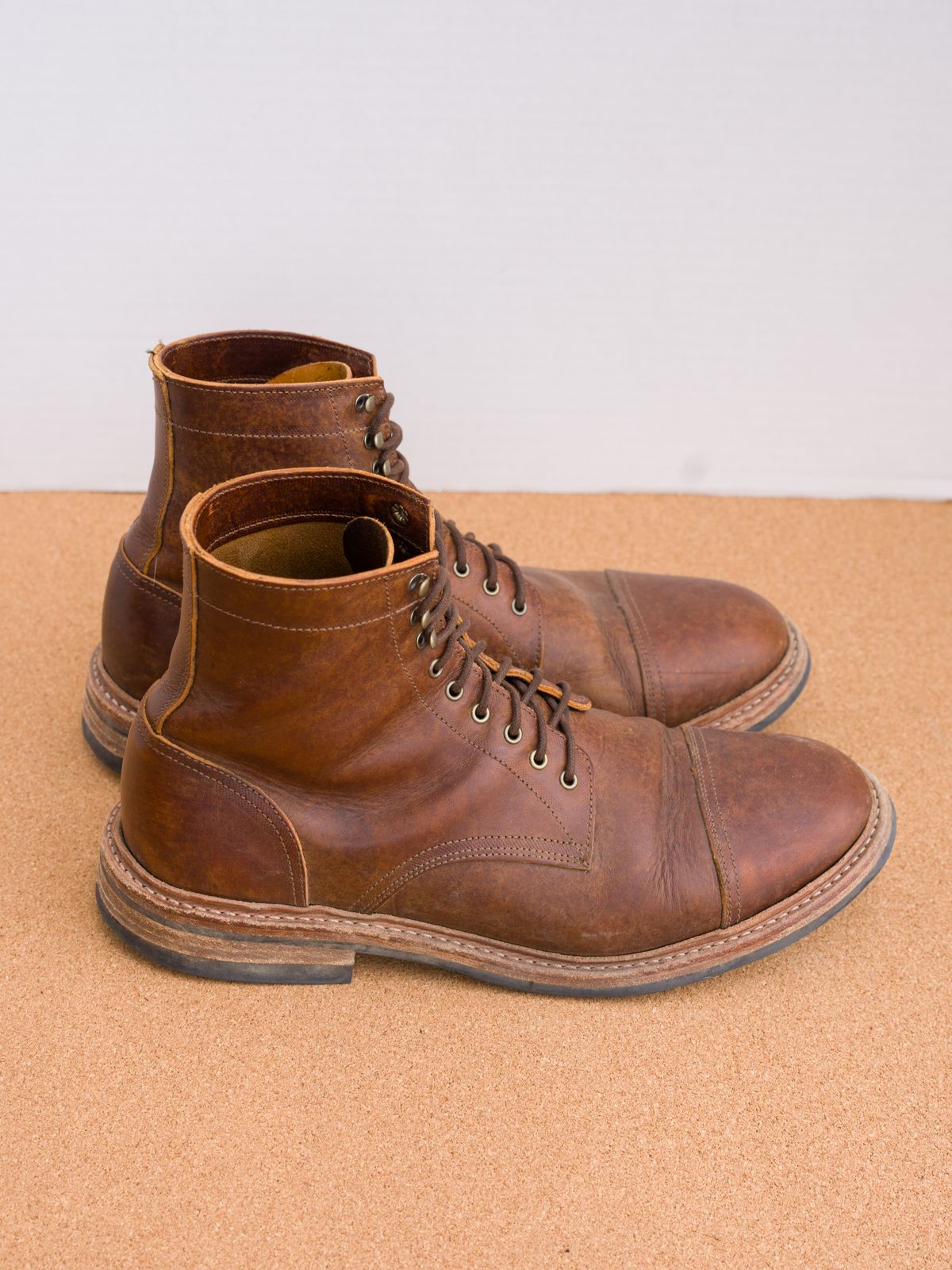 Photo by davehillsd on February 6, 2024 of the Oak Street Bootmakers Trench Boot in Badalassi Carlo Spiga Habana.
