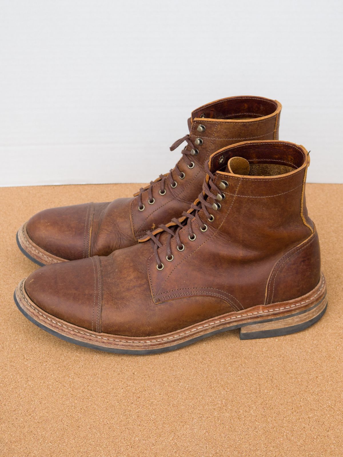 Photo by davehillsd on March 5, 2024 of the Oak Street Bootmakers Trench Boot in Badalassi Carlo Spiga Habana.