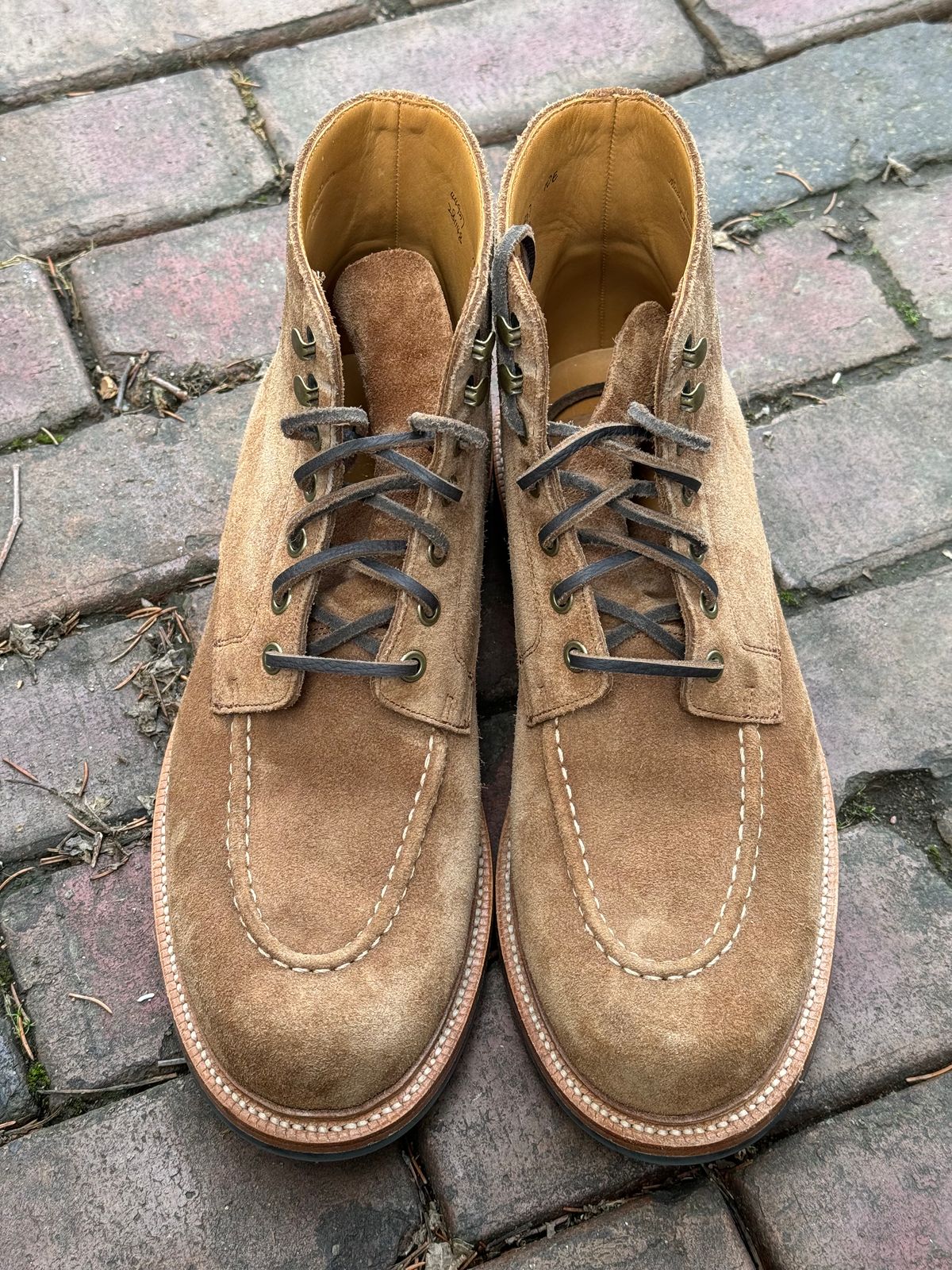 Photo by captain on January 11, 2024 of the Grant Stone Brass Boot in C.F. Stead Snuff Kudu Reverse.