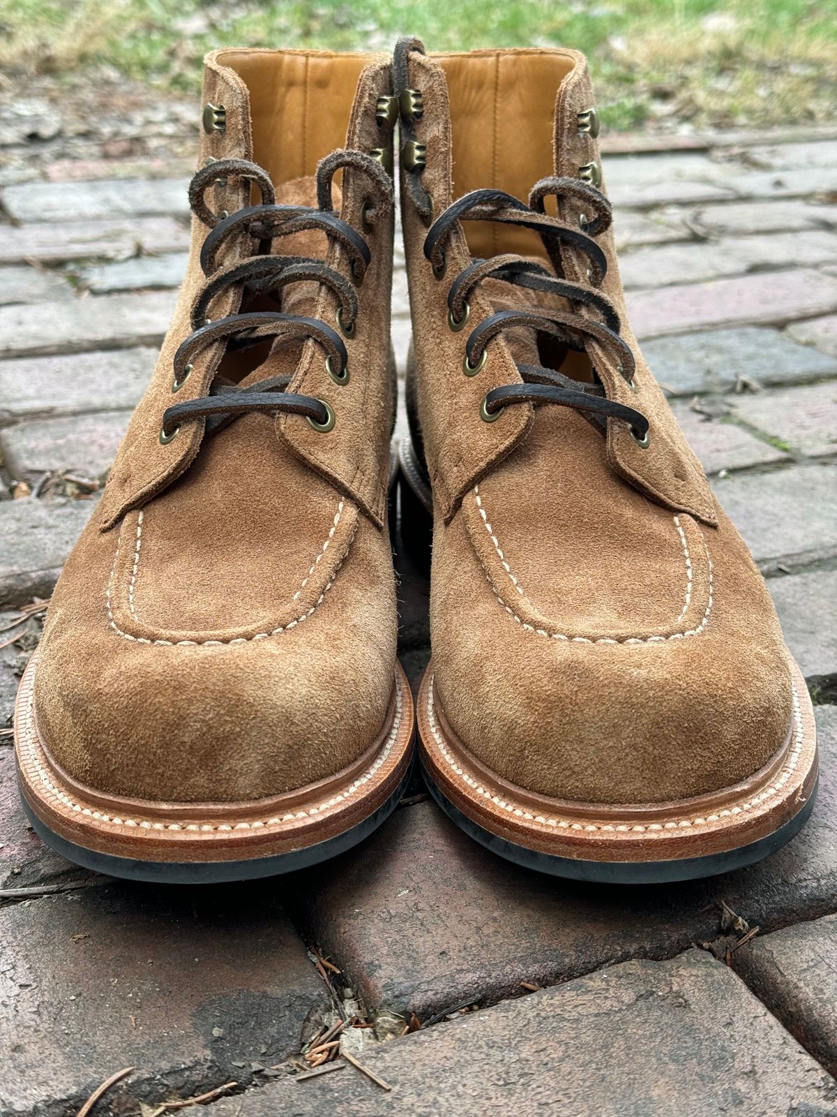 Photo by captain on January 11, 2024 of the Grant Stone Brass Boot in C.F. Stead Snuff Kudu Reverse.