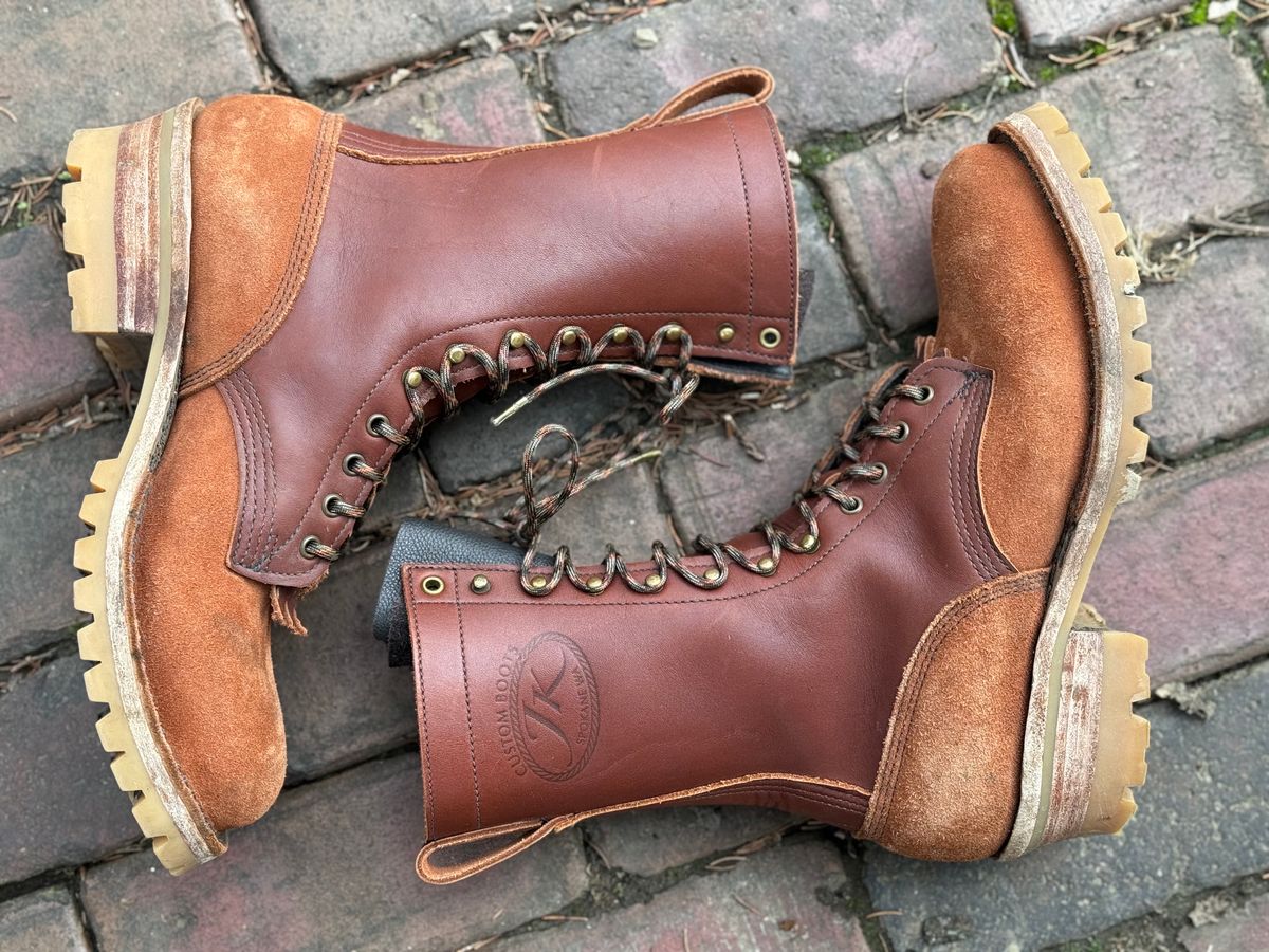 Photo by captain on January 8, 2024 of the JK Boots Superduty in Seidel Redwood Oil Tan.
