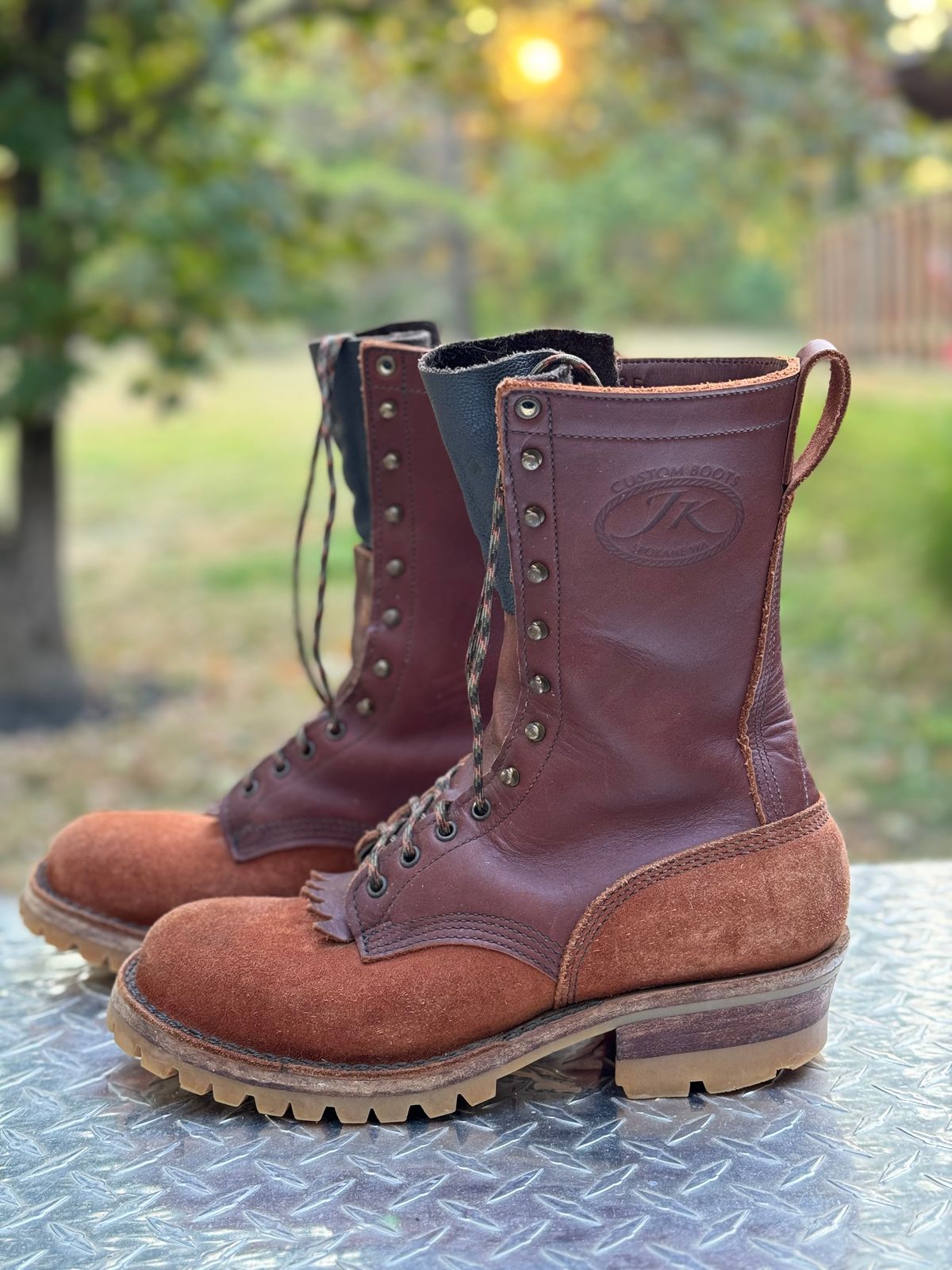 Photo by captain on September 21, 2024 of the JK Boots Superduty in Seidel Redwood Oil Tan.