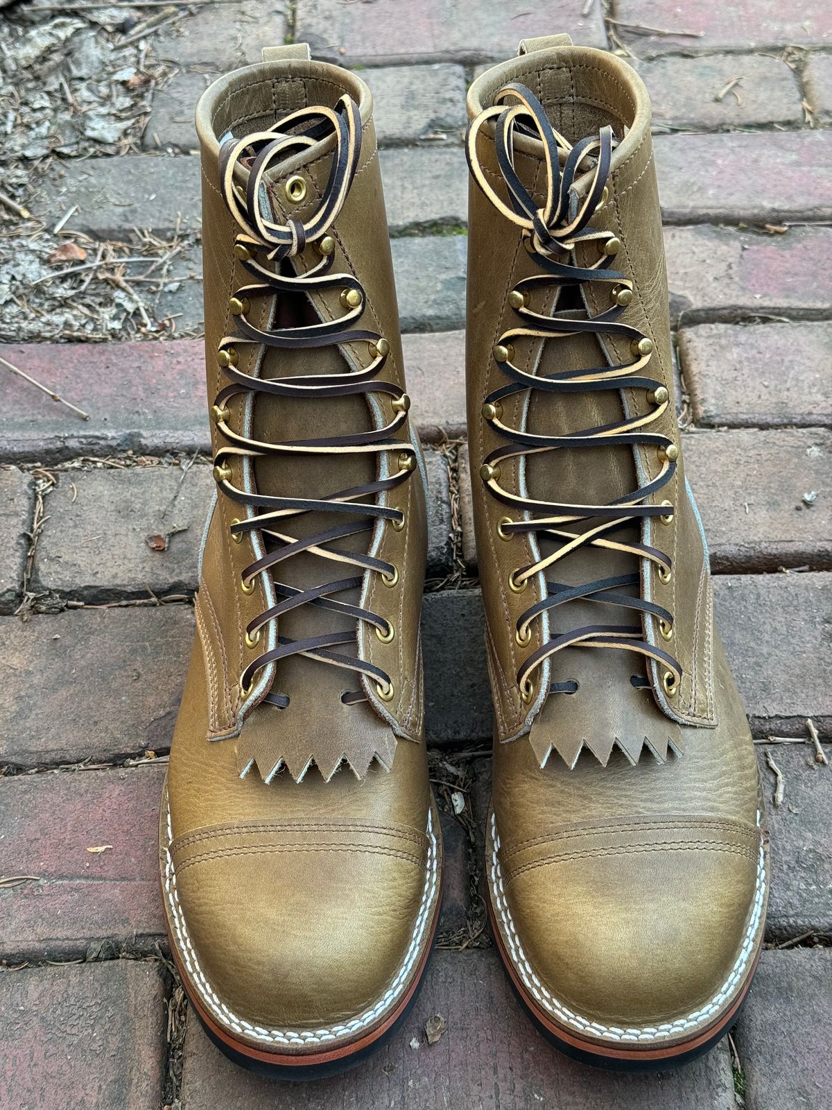 Photo by captain on February 26, 2024 of the Nicks MTO in Horween Sage Chromepak.