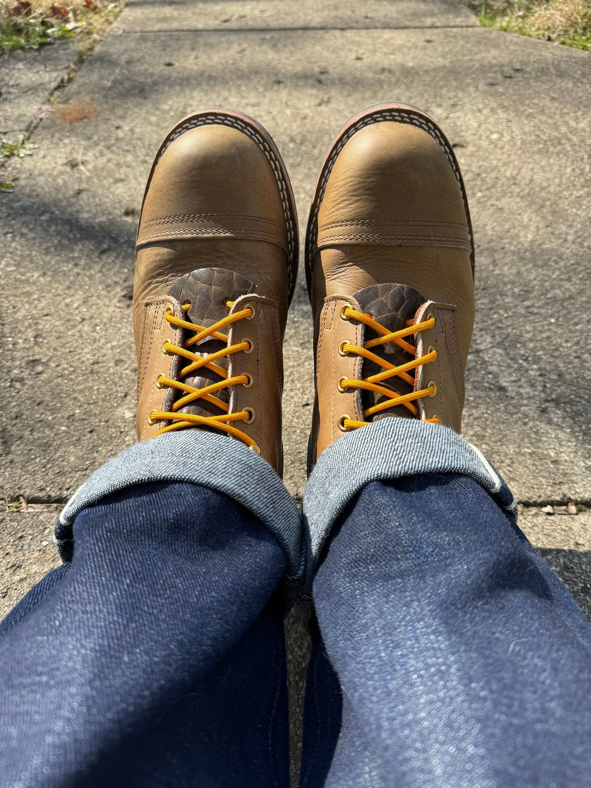 Photo by captain on March 21, 2024 of the Nicks MTO in Horween Sage Chromepak.