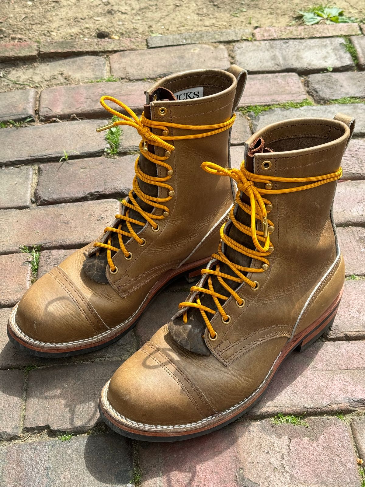 Photo by captain on April 21, 2024 of the Nicks MTO in Horween Sage Chromepak.
