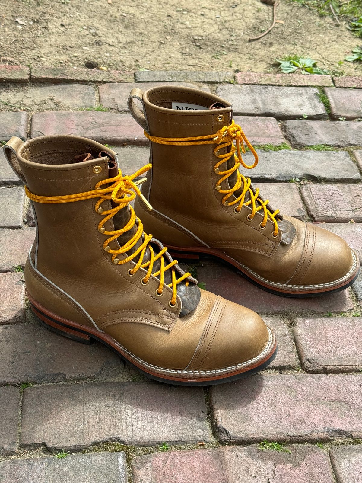 Photo by captain on April 21, 2024 of the Nicks MTO in Horween Sage Chromepak.