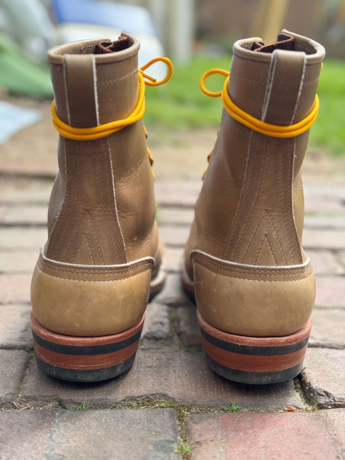 Photo by captain on April 21, 2024 of the Nicks MTO in Horween Sage Chromepak.