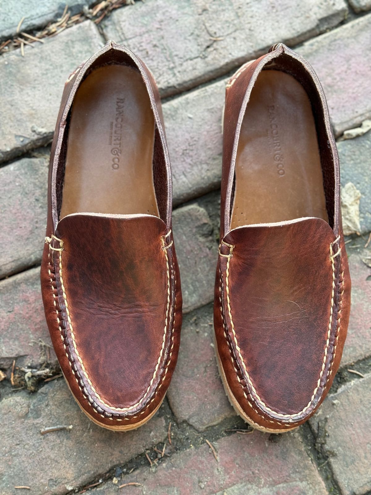 Photo by captain on January 11, 2024 of the Rancourt & Co. 1967 Venetian in Horween Dark Brown Chromepak.