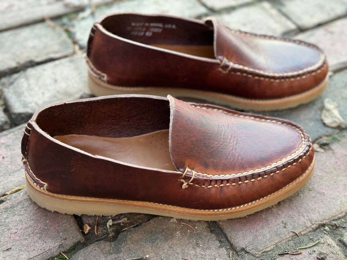 Photo by captain on January 11, 2024 of the Rancourt & Co. 1967 Venetian in Horween Dark Brown Chromepak.