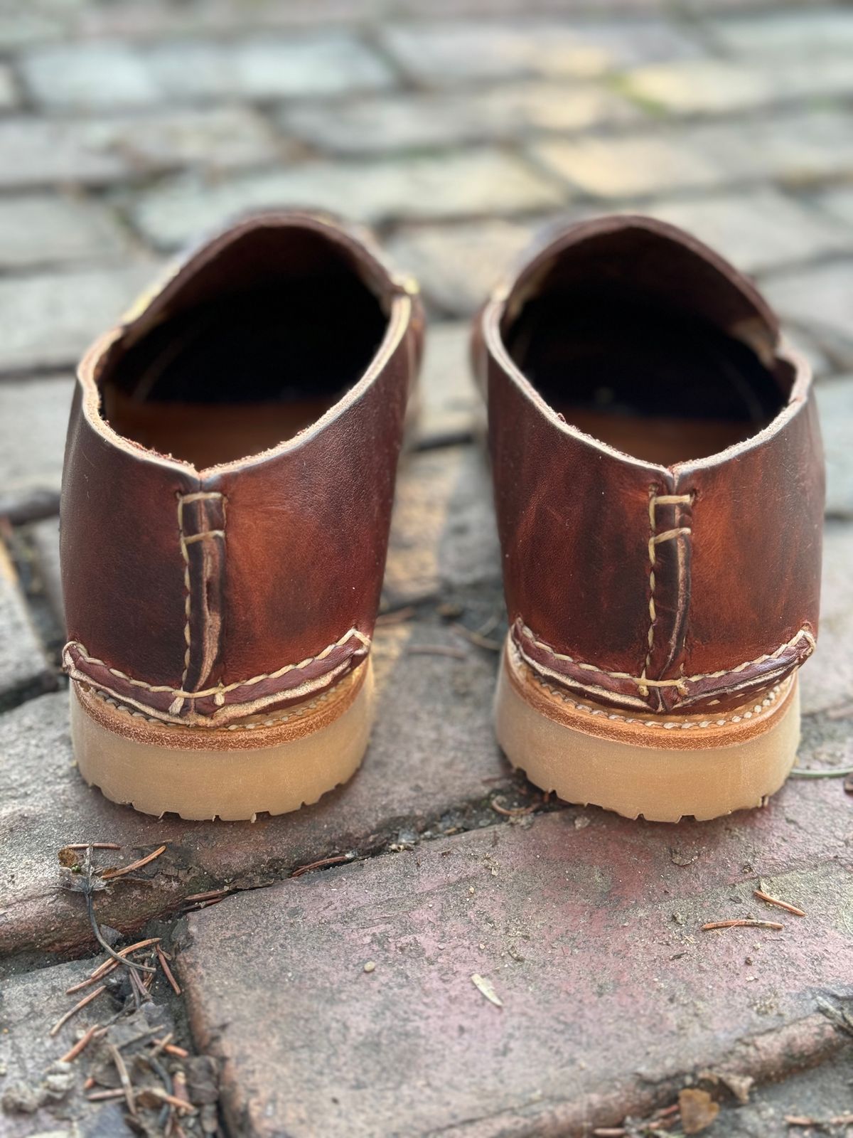Photo by captain on January 11, 2024 of the Rancourt & Co. 1967 Venetian in Horween Dark Brown Chromepak.