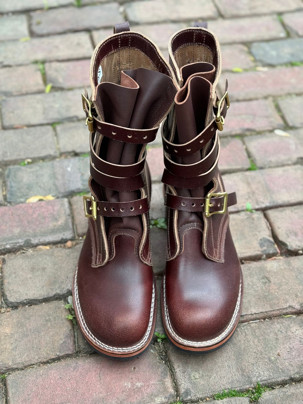 Photo by captain on April 24, 2024 of the Nicks Heritage TankerPro in Horween Tan Waxed Flesh.