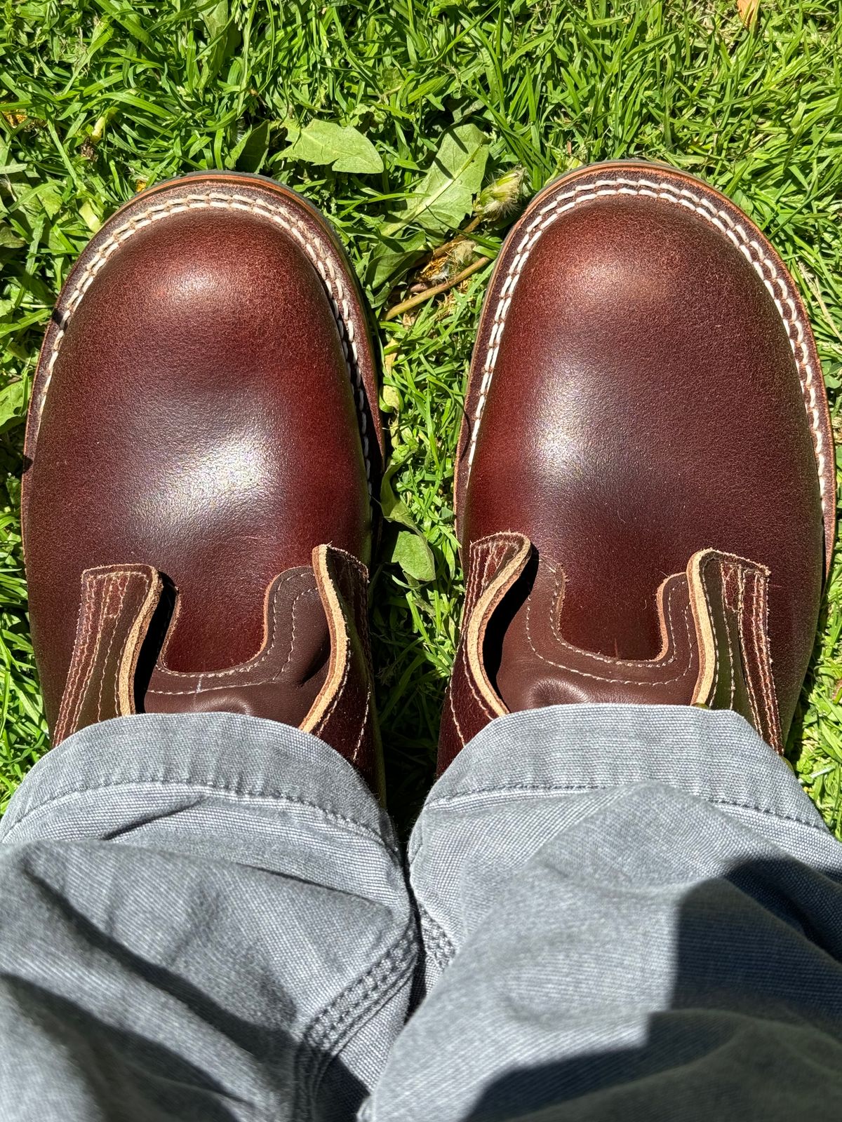 Photo by captain on April 25, 2024 of the Nicks Heritage TankerPro in Horween Tan Waxed Flesh.