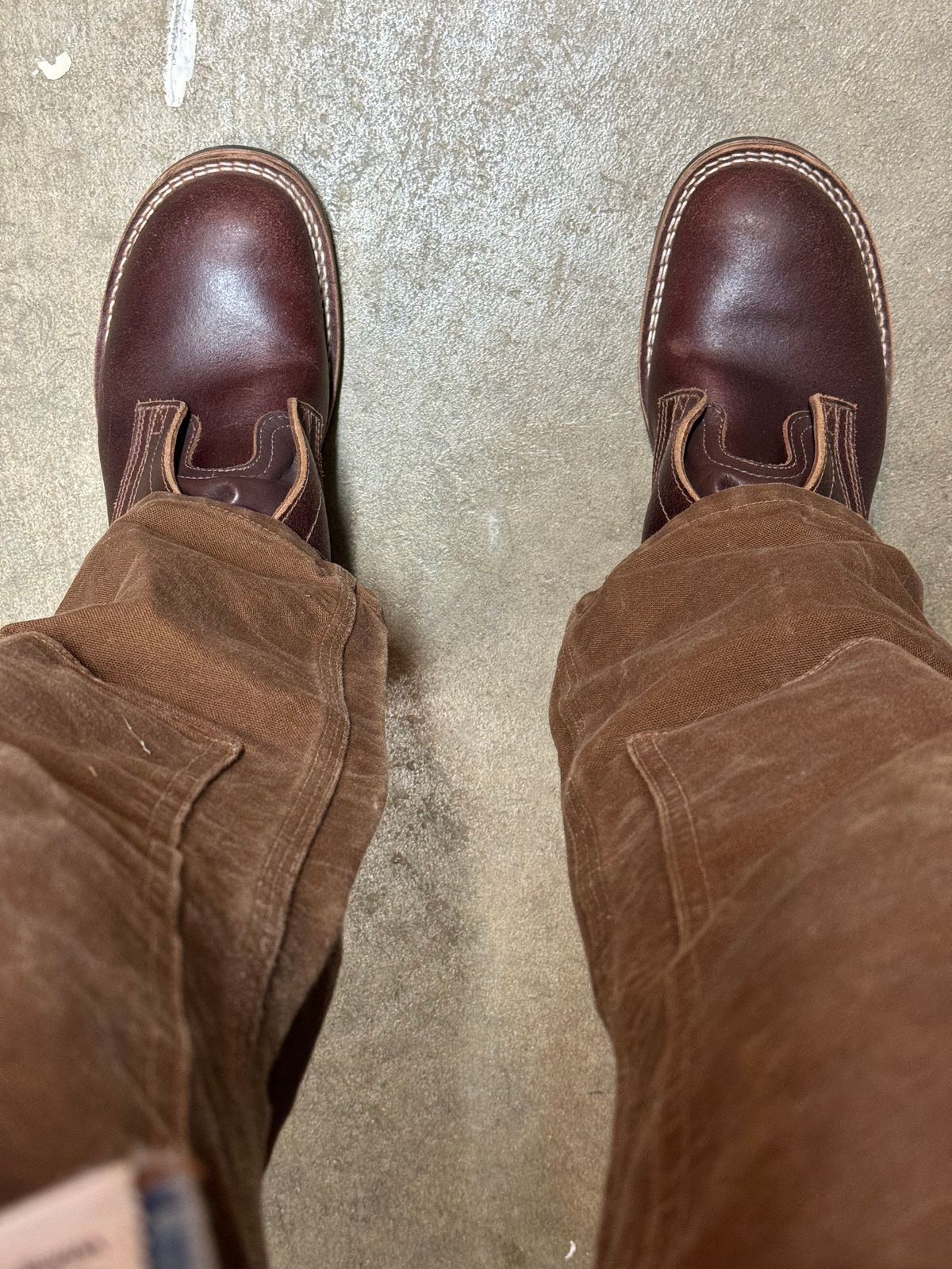 Photo by captain on September 29, 2024 of the Nicks Heritage TankerPro in Horween Tan Waxed Flesh.
