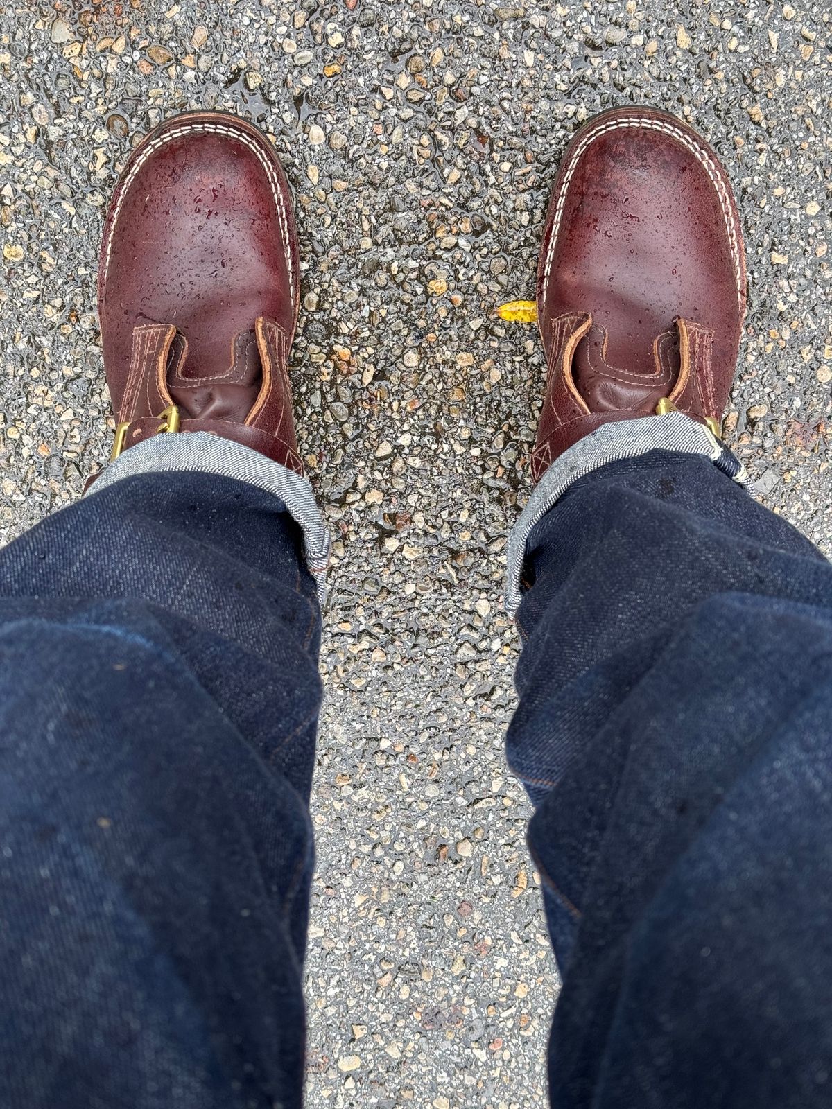 Photo by captain on October 15, 2024 of the Nicks Heritage TankerPro in Horween Tan Waxed Flesh.