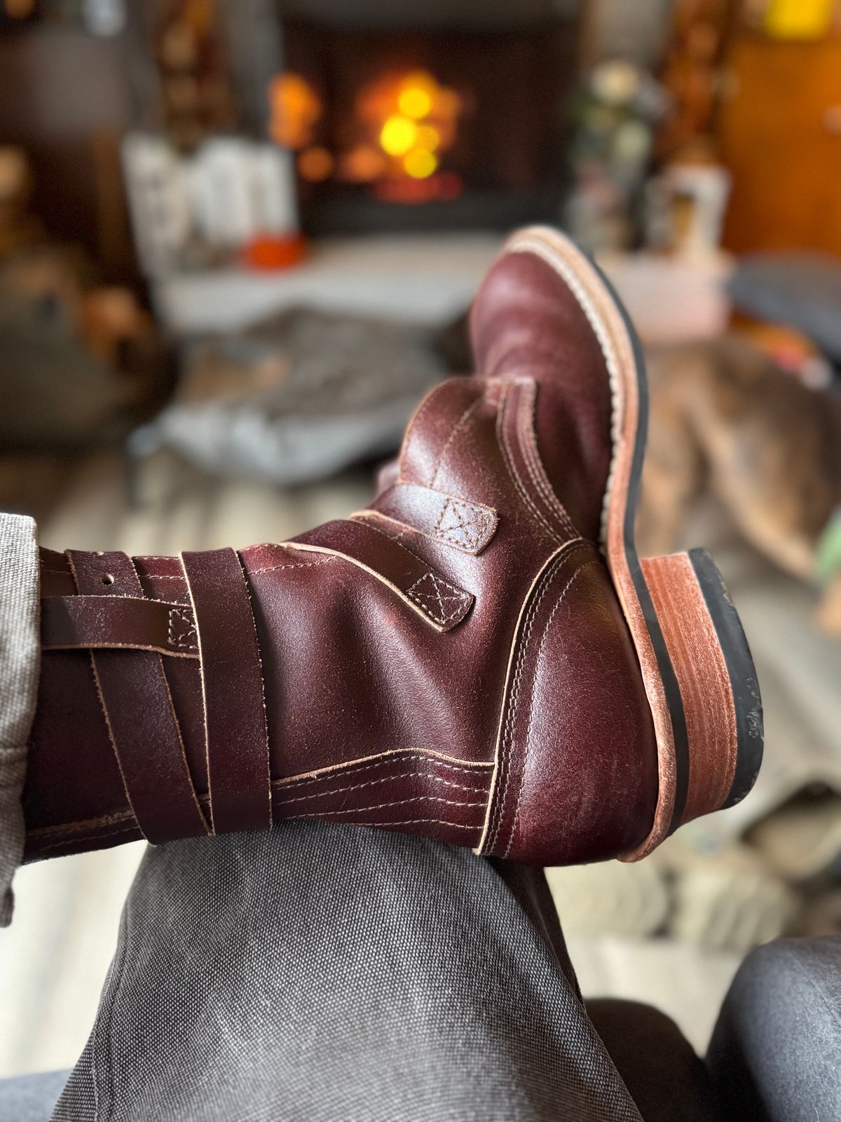 Photo by captain on November 16, 2024 of the Nicks Heritage TankerPro in Horween Tan Waxed Flesh.