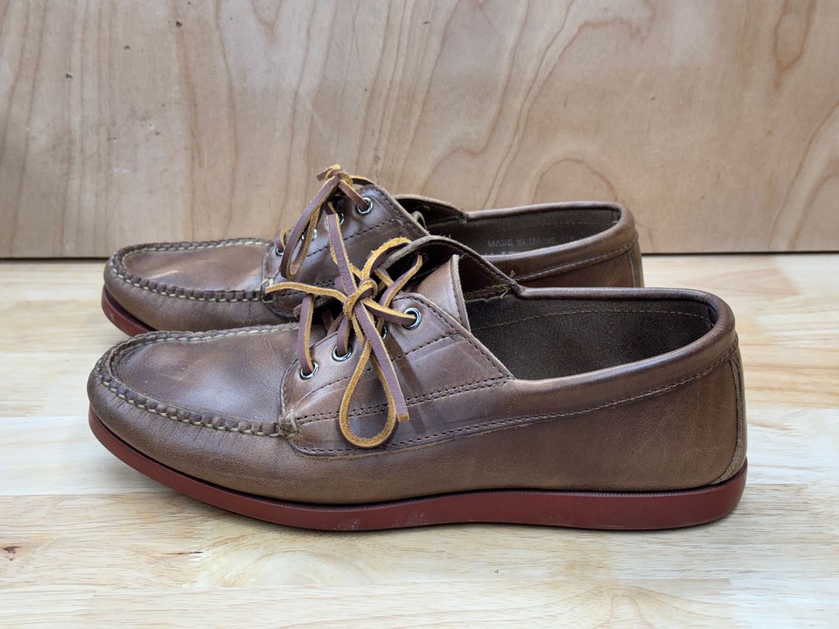 Photo by captain on January 25, 2024 of the Rancourt & Co. Classic Ranger-Moc in Horween Natural Chromexcel.