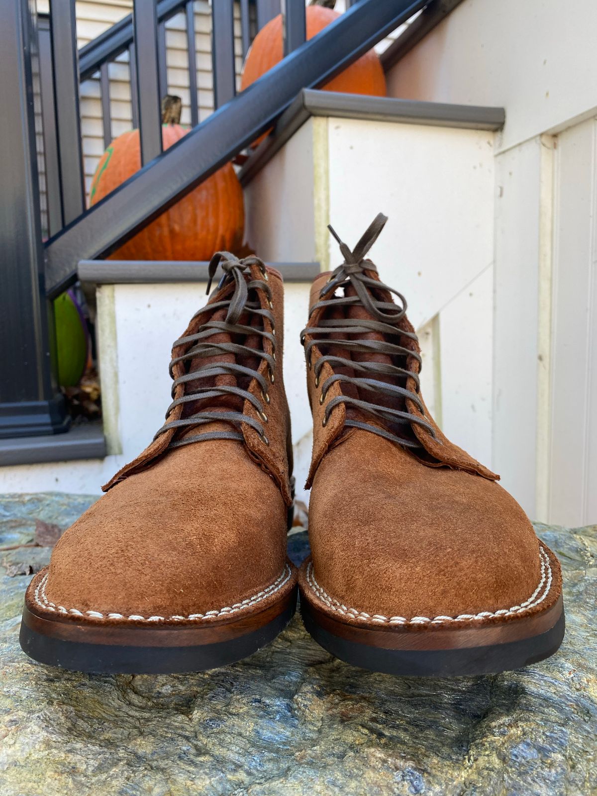 Photo by DumplingDotCom on November 1, 2022 of the Wesco Johannes in Seidel Brown Domain Roughout.