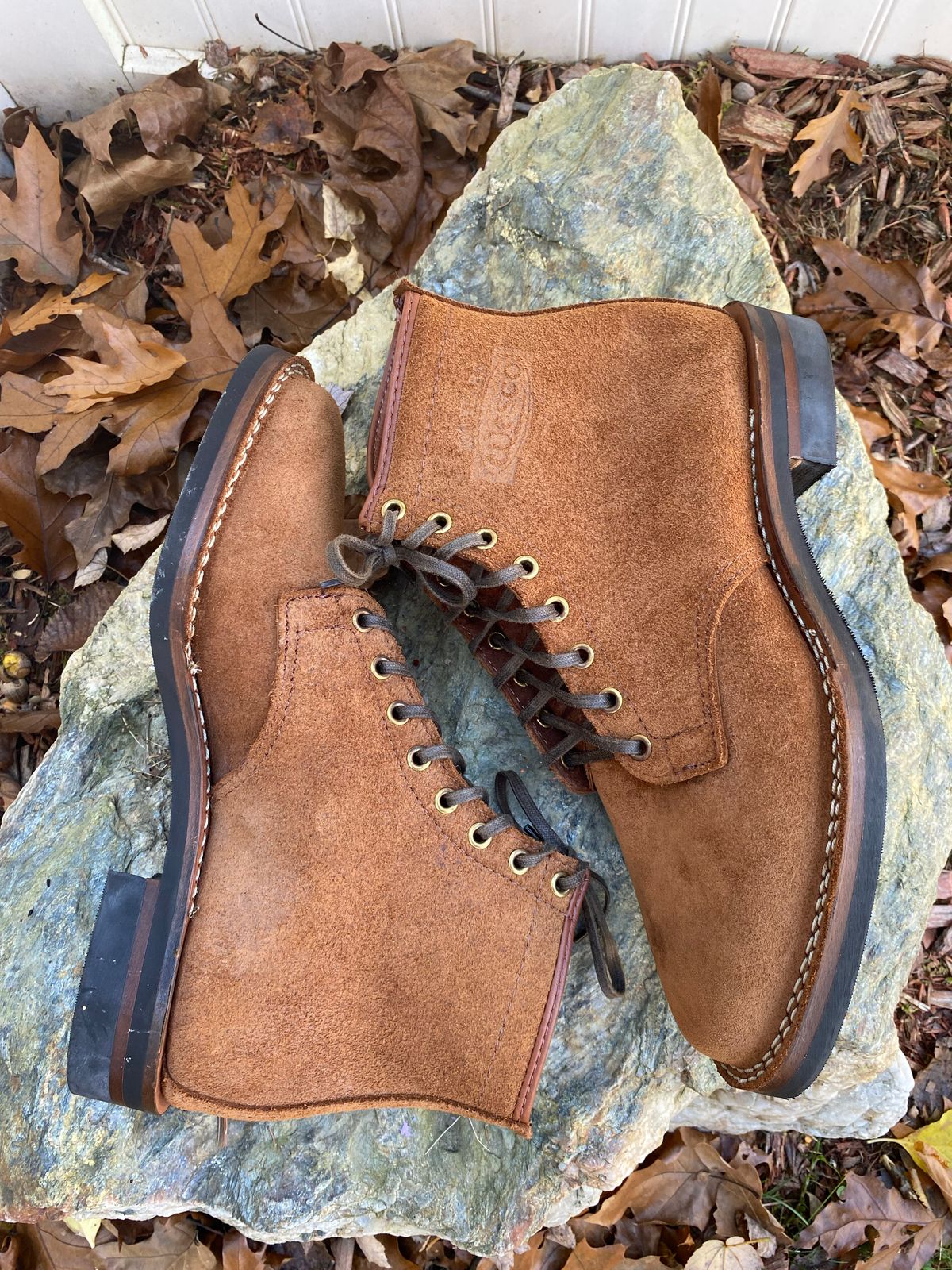 Photo by DumplingDotCom on November 1, 2022 of the Wesco Johannes in Seidel Brown Domain Roughout.