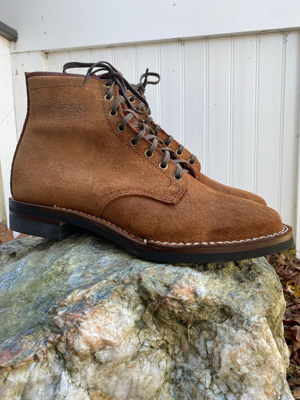 Photo by DumplingDotCom on November 1, 2022 of the Wesco Johannes in Seidel Brown Domain Roughout.