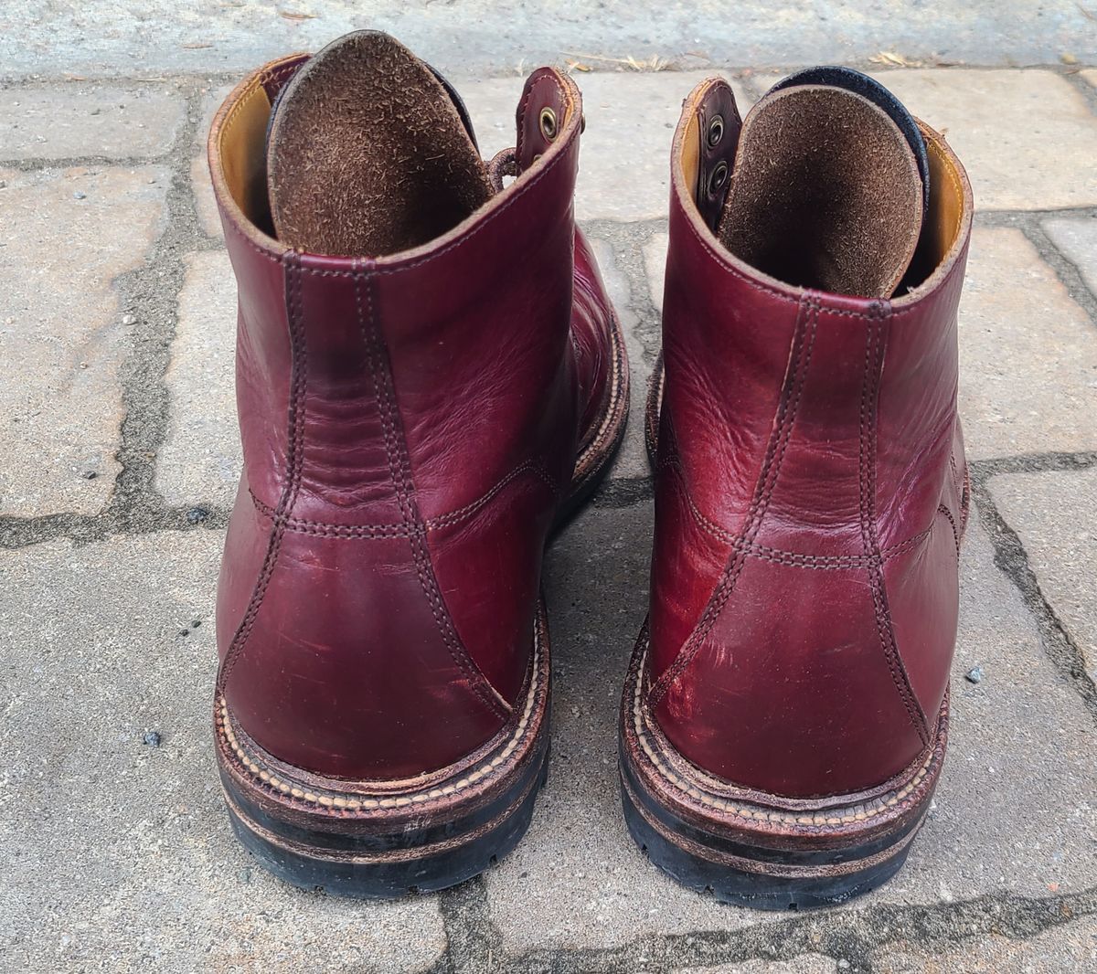 Photo by hoainp on March 5, 2024 of the Grant Stone Brass Boot in Horween Color 8 Chromexcel.