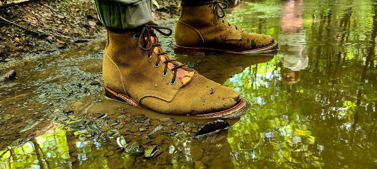 Photo by hoainp on September 2, 2024 of the Truman Plain Toe Boot in Dark Coyote Roughout.