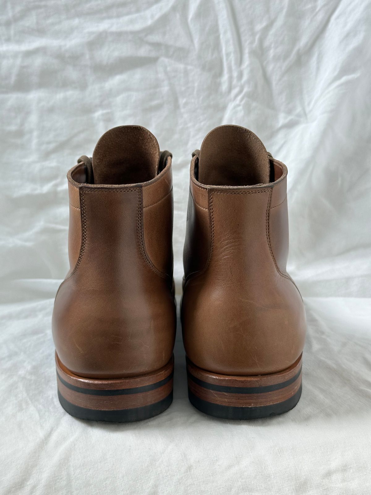 Photo by incorrectpath on November 1, 2024 of the Viberg Service Boot in Horween Natural Chromexcel.