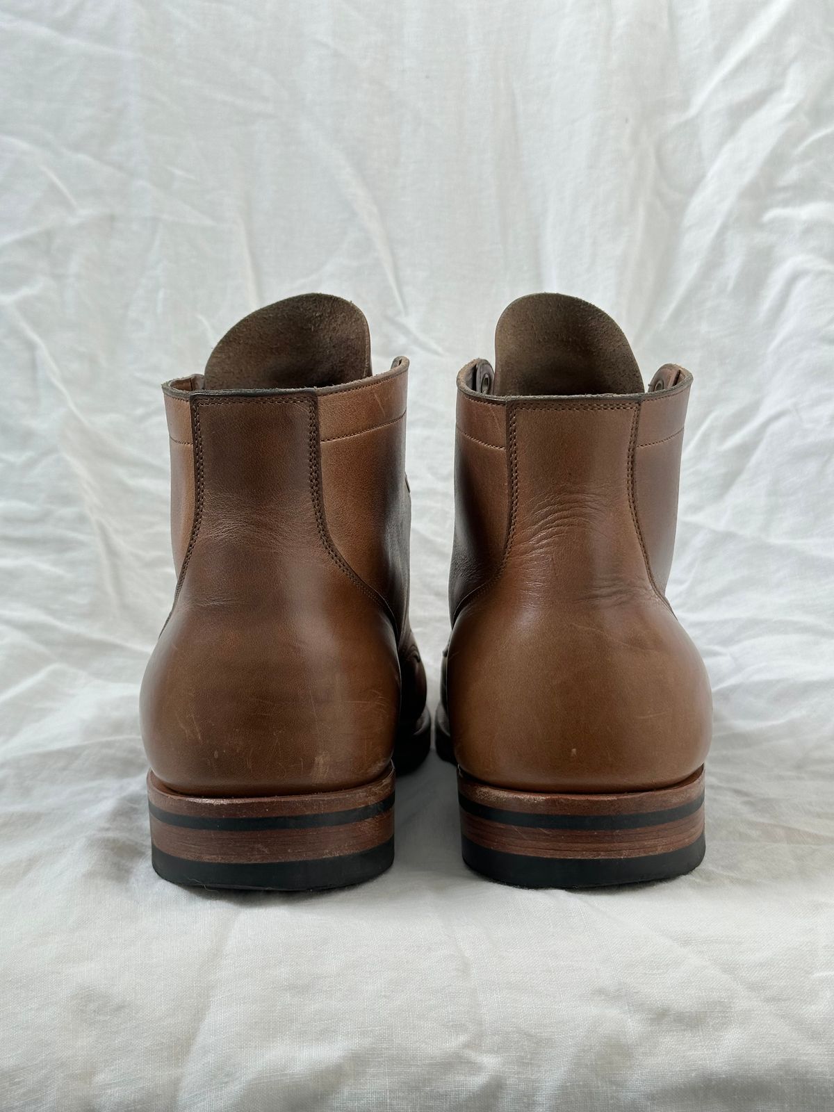 Photo by incorrectpath on January 4, 2025 of the Viberg Service Boot in Horween Natural Chromexcel.