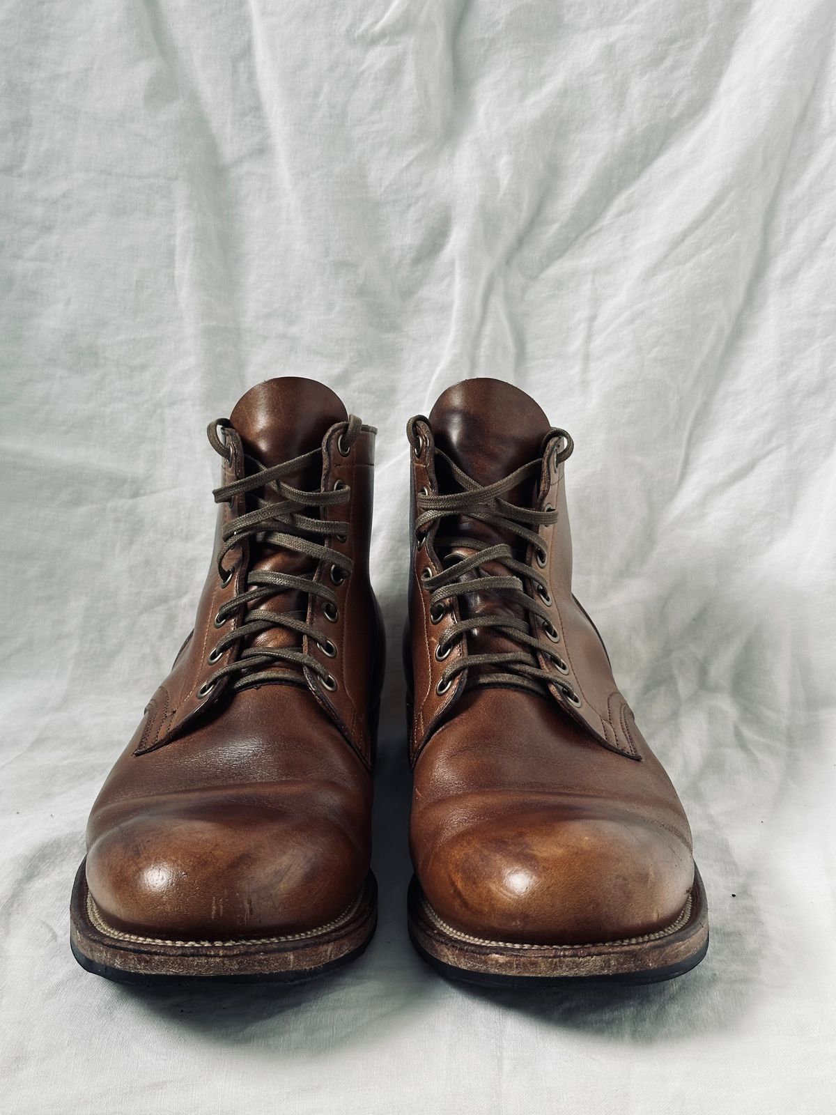 Photo by incorrectpath on February 3, 2025 of the Viberg Service Boot in Horween Natural Chromexcel.