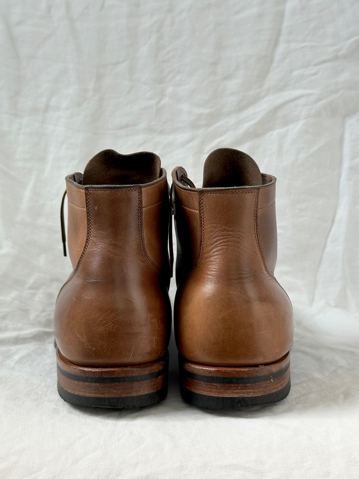 Photo by incorrectpath on March 3, 2025 of the Viberg Service Boot in Horween Natural Chromexcel.