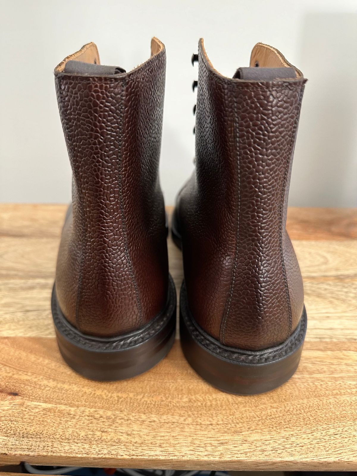 Photo by incorrectpath on November 9, 2024 of the Crockett & Jones Coniston in Dark Brown Scotch Grain.