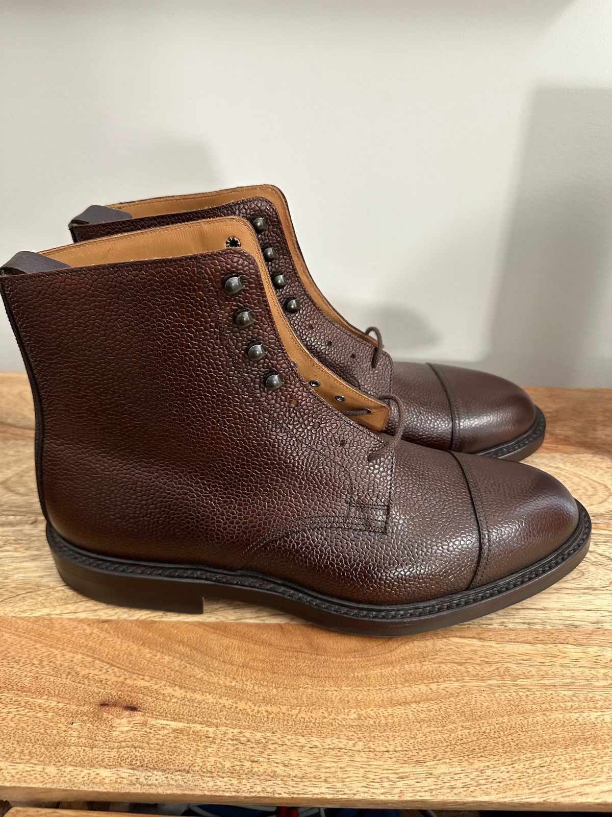 Photo by incorrectpath on November 9, 2024 of the Crockett & Jones Coniston in Dark Brown Scotch Grain.