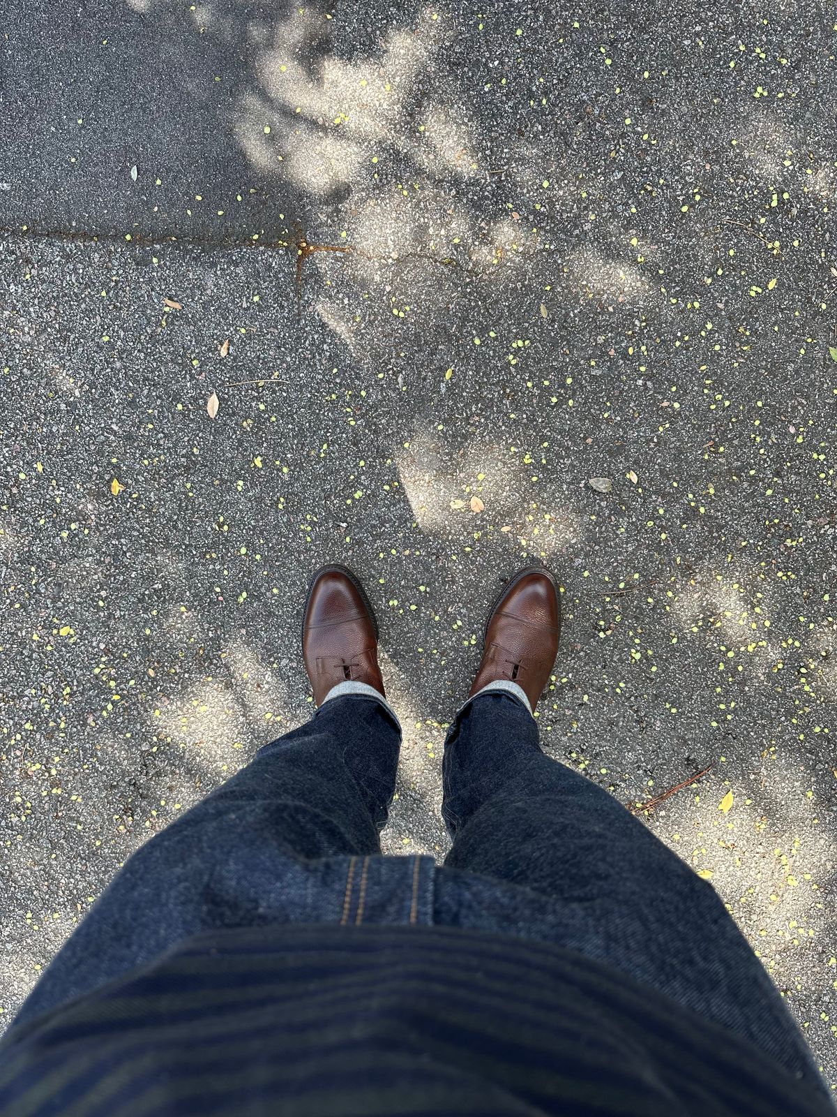 Photo by incorrectpath on September 13, 2025 of the Crockett & Jones Coniston in Dark Brown Scotch Grain.
