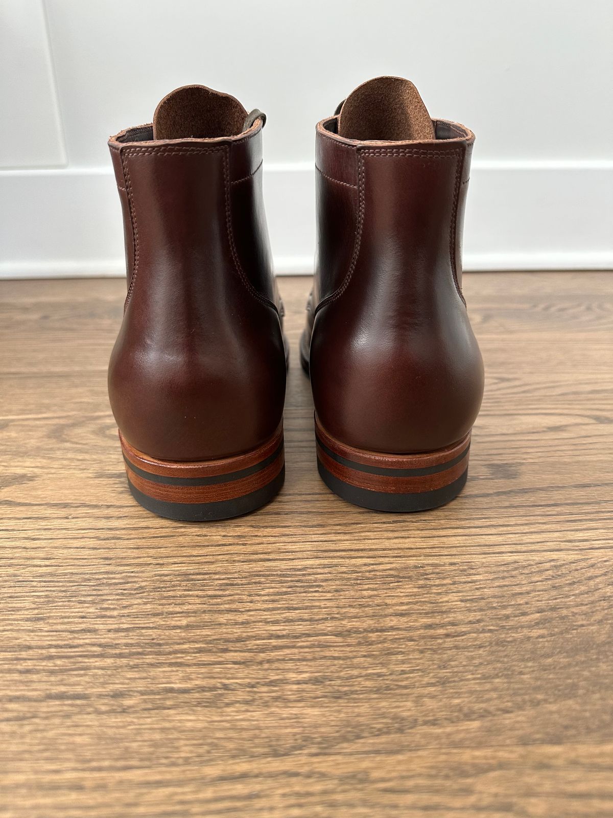 Photo by incorrectpath on January 26, 2024 of the Viberg Service Boot in Horween Brown Chromexcel.