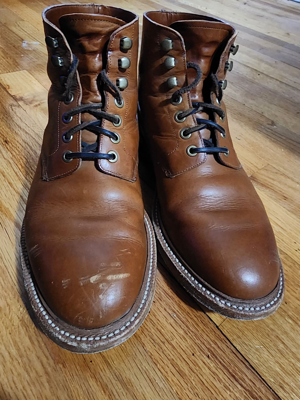 Photo by James3 on November 5, 2023 of the Grant Stone Diesel Boot in Badalassi Carlo Saddle Tan Minerva.