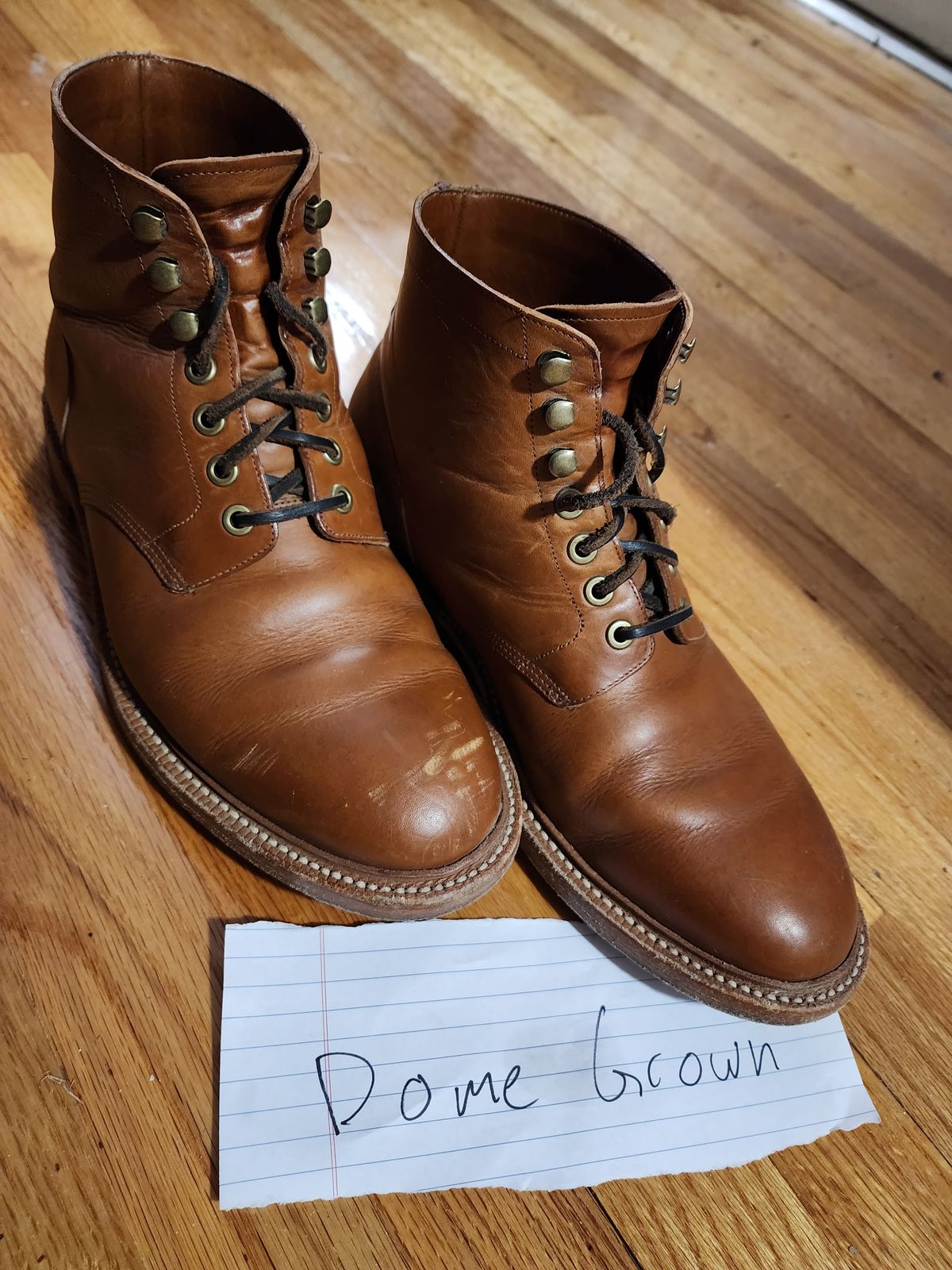 Photo by James3 on November 5, 2023 of the Grant Stone Diesel Boot in Badalassi Carlo Saddle Tan Minerva.
