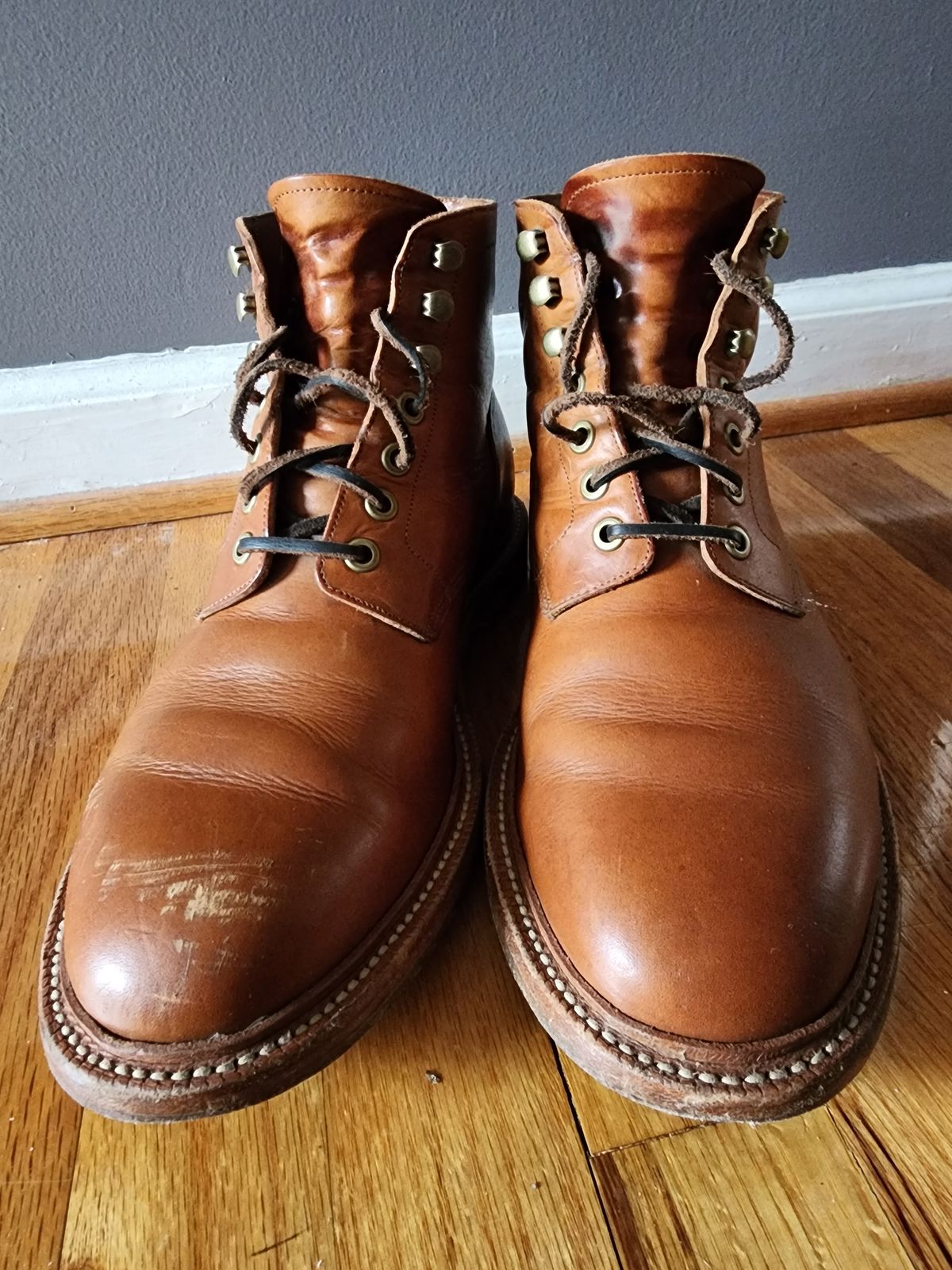 Photo by James3 on December 2, 2023 of the Grant Stone Diesel Boot in Badalassi Carlo Saddle Tan Minerva.