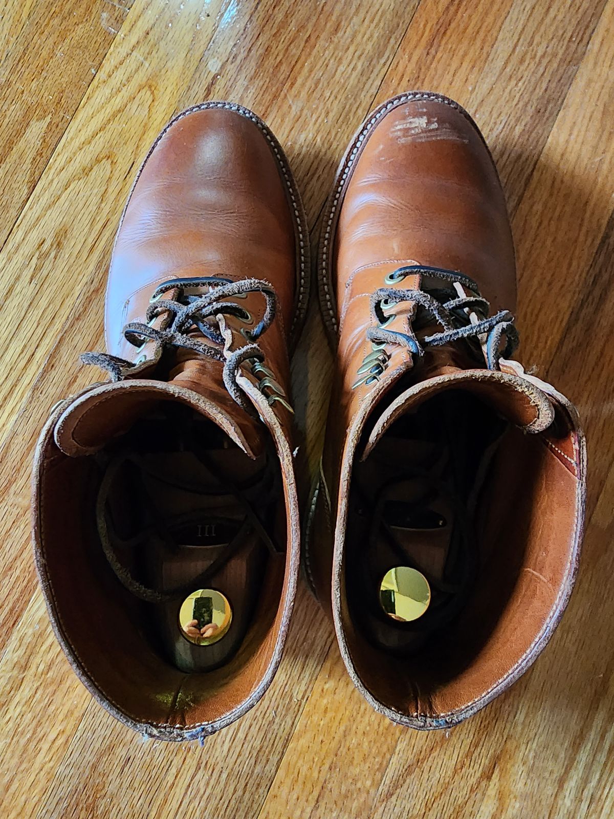 Photo by James3 on December 2, 2023 of the Grant Stone Diesel Boot in Badalassi Carlo Saddle Tan Minerva.