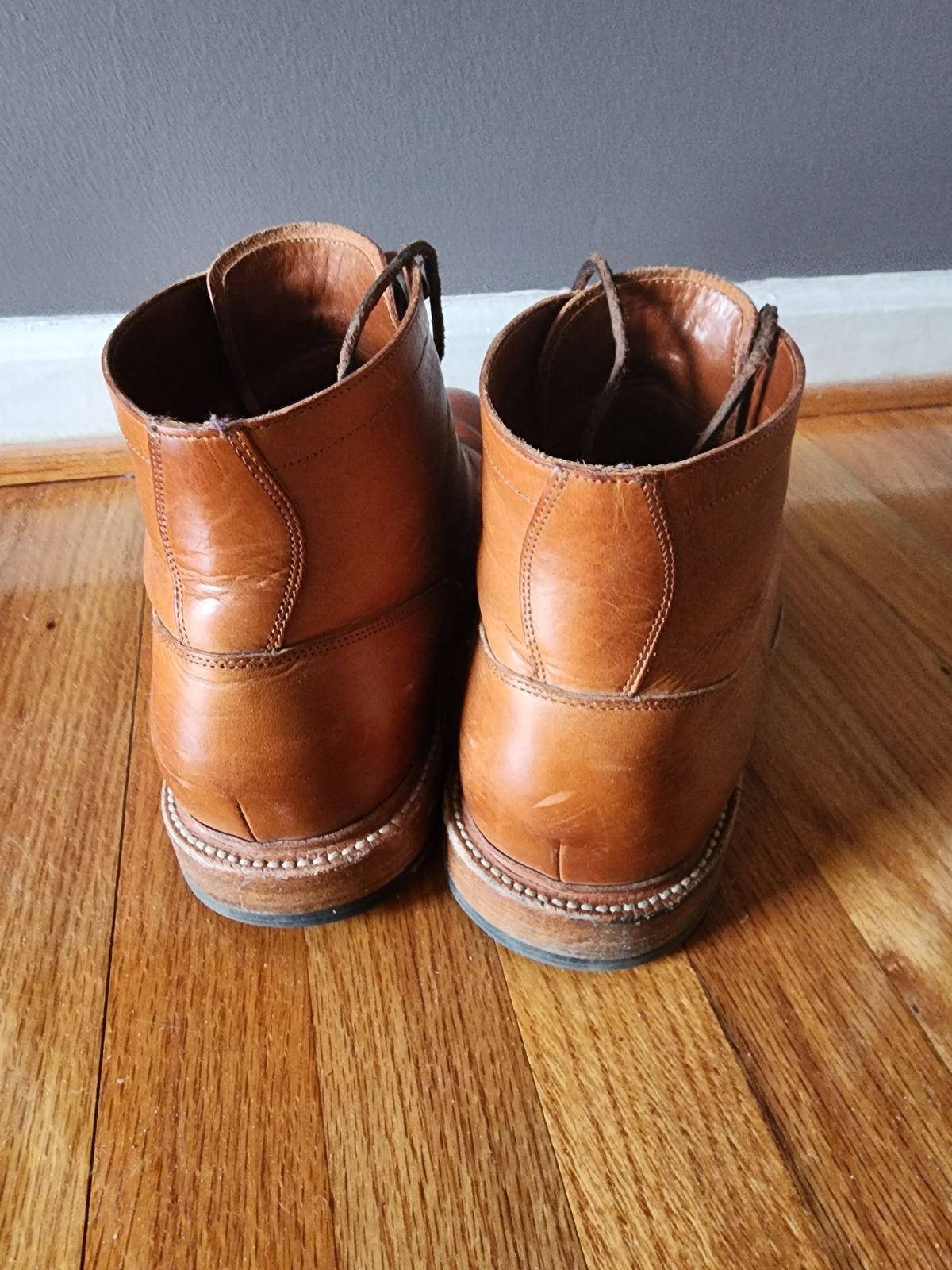 Photo by James3 on January 3, 2024 of the Grant Stone Diesel Boot in Badalassi Carlo Saddle Tan Minerva.