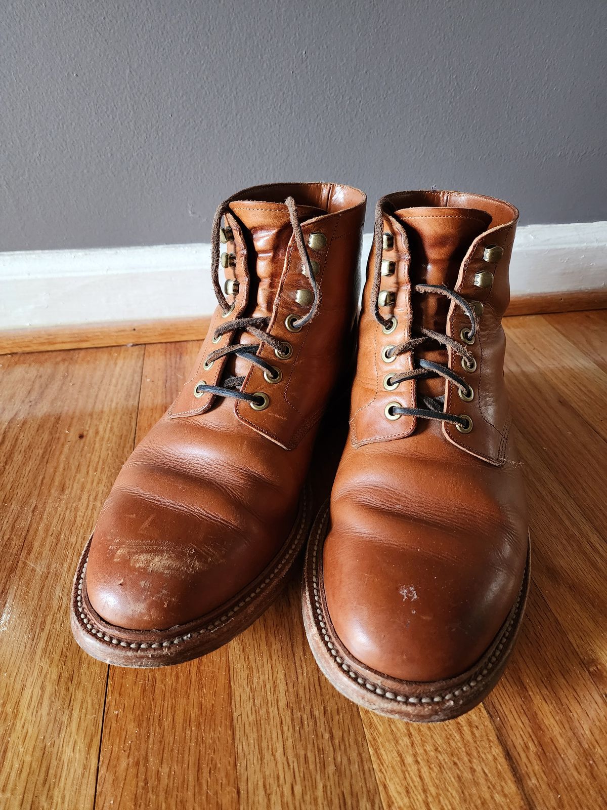 Photo by James3 on January 3, 2024 of the Grant Stone Diesel Boot in Badalassi Carlo Saddle Tan Minerva.