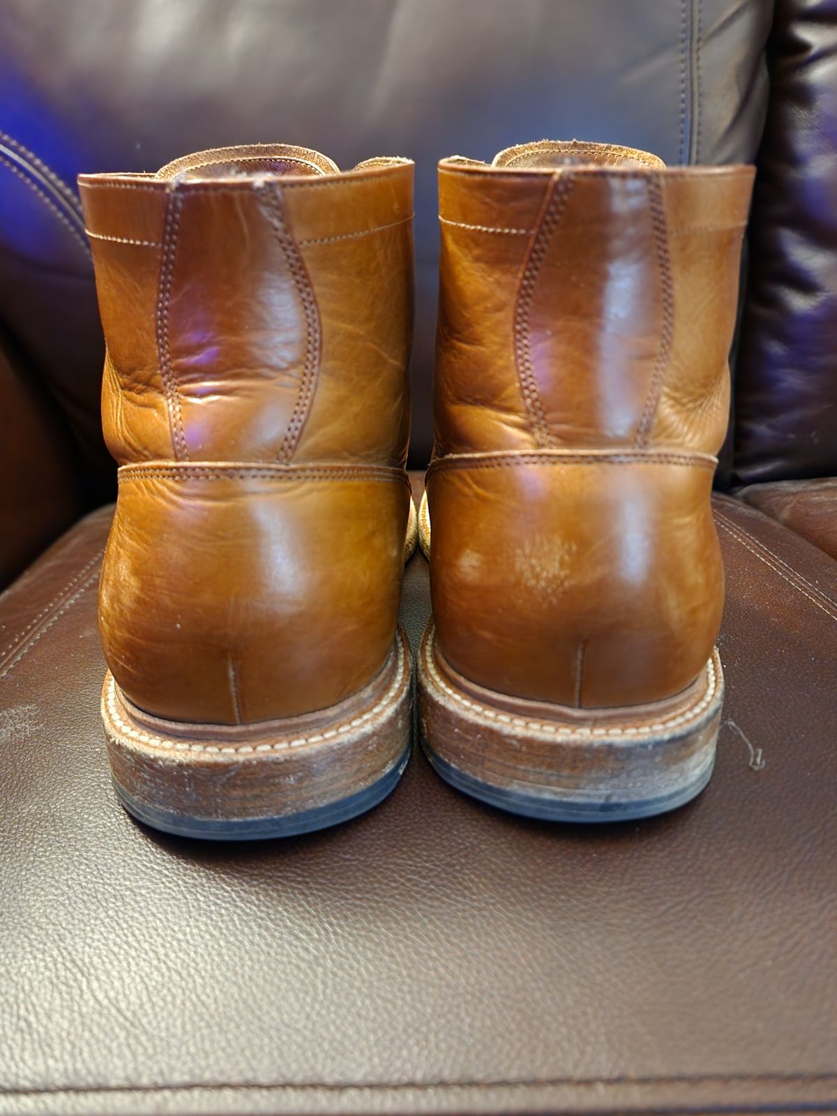 Photo by James3 on February 6, 2024 of the Grant Stone Diesel Boot in Badalassi Carlo Saddle Tan Minerva.