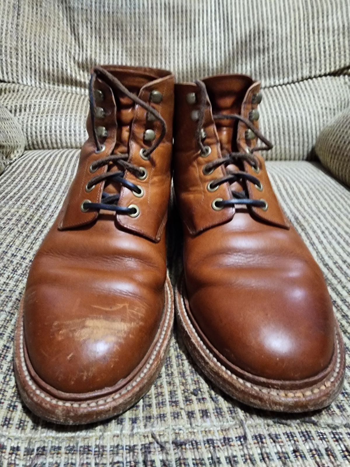 Photo by James3 on March 5, 2024 of the Grant Stone Diesel Boot in Badalassi Carlo Saddle Tan Minerva.