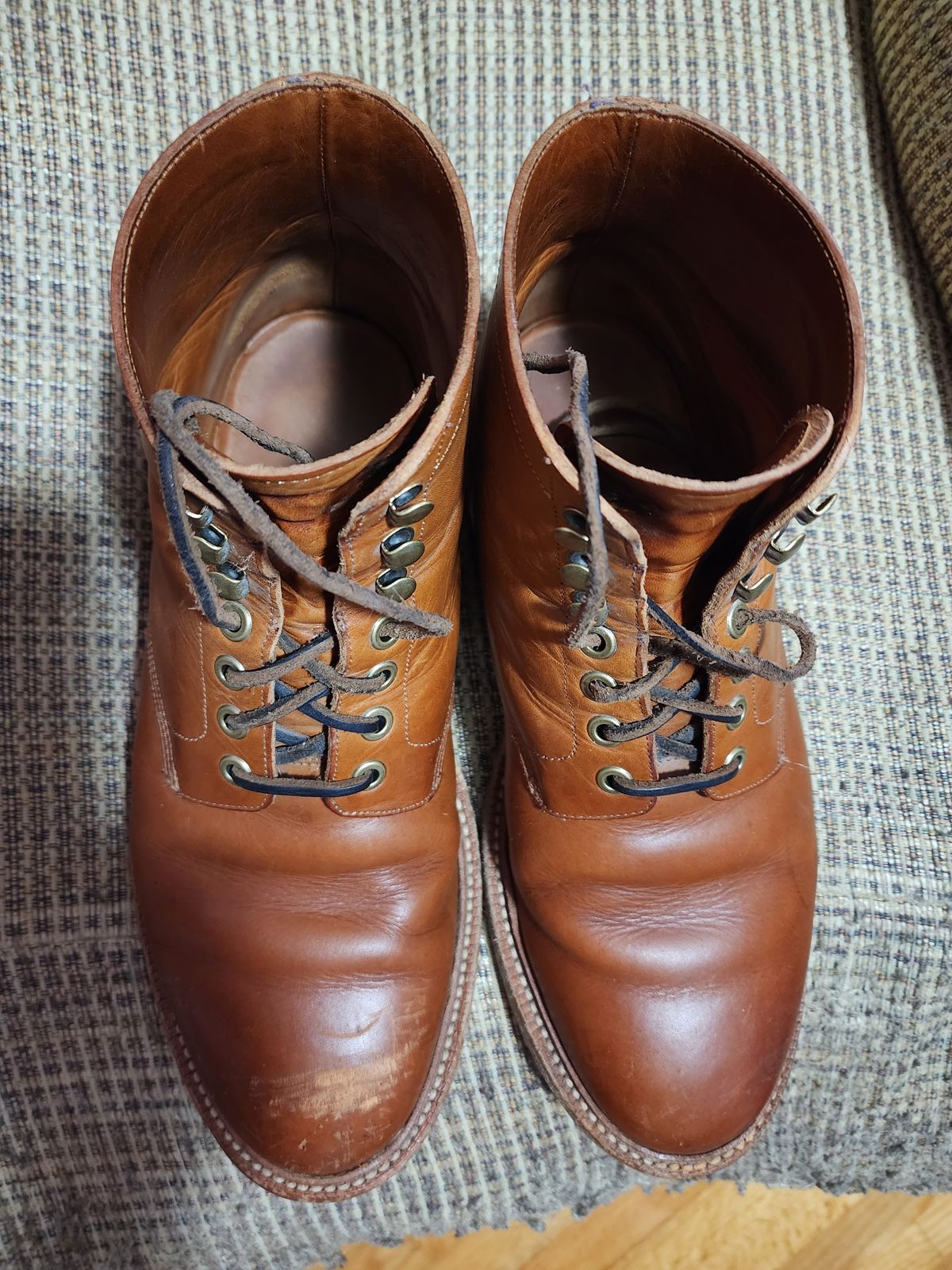 Photo by James3 on March 5, 2024 of the Grant Stone Diesel Boot in Badalassi Carlo Saddle Tan Minerva.