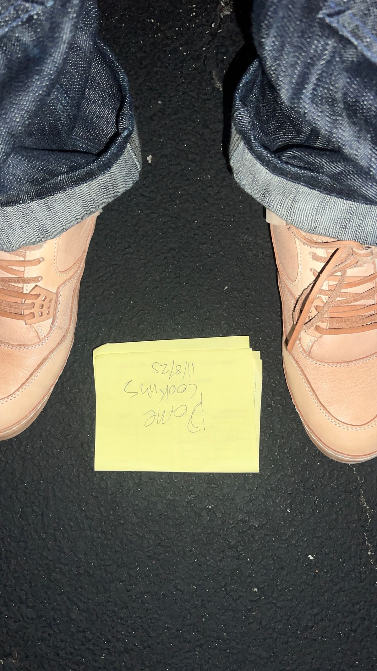 Photo by KentuckyDenimHead on November 6, 2025 of the Hender Scheme Manual Industrial Products 10 in Natural Veg-Tanned Cowhide.