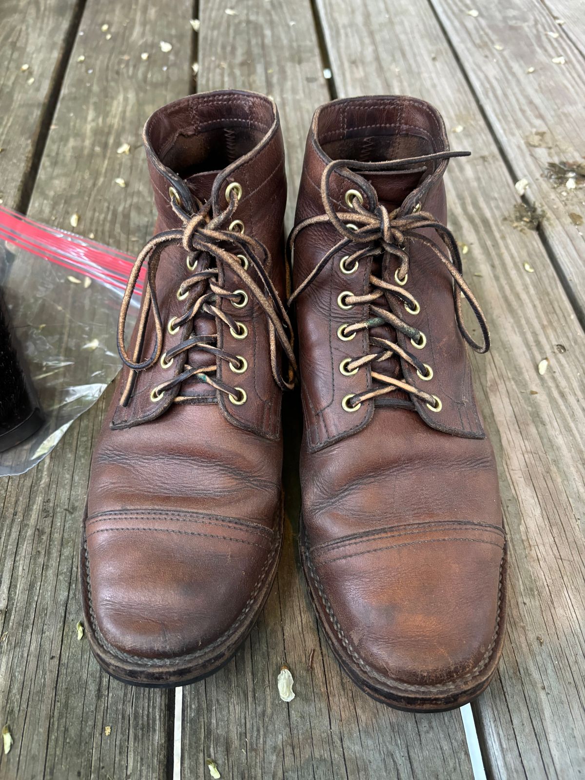 Photo by Asian on June 2, 2026 of the Viberg Service Boot in Horween Natural Chromexcel.